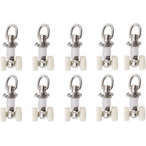 AGE 10pcs Rail Roller rideau en plastique Rail planeur double aluminium alliage Roller Home alliage poulie accessoires petite taille
