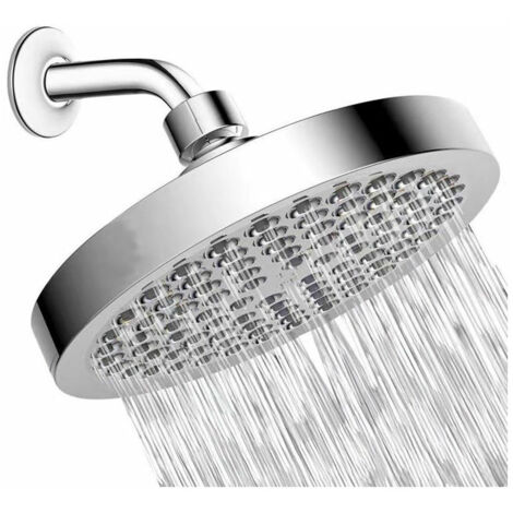 AGE 15cm pomme de douche - 304 acier inoxydable rond haute pression pomme de douche, douche Boost entièrement galvanisé tête de pulvérisation de tête de pulvérisation de tête de pulvérisation Xiaolian
