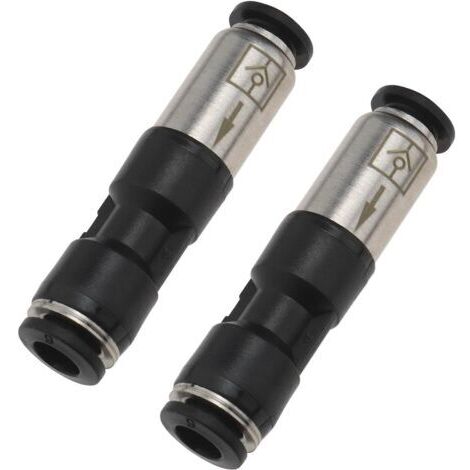 AGE 2pcs 6mm Type à Prise Rapide Clapet Anti-retour Unidirectionnel Débit Pneumatique Connecteurs de Clapet Anti-retour à Air Comprimé Pousser pour Connecter le Tube d'air
