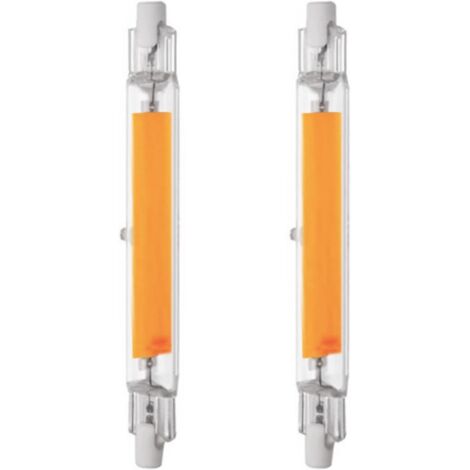 AGE Ampoule LED r7s de 118mm, 2 lots d'ampoules COB filament r7s, Ampoule LED double extrémité 10W 220V, blanc chaud