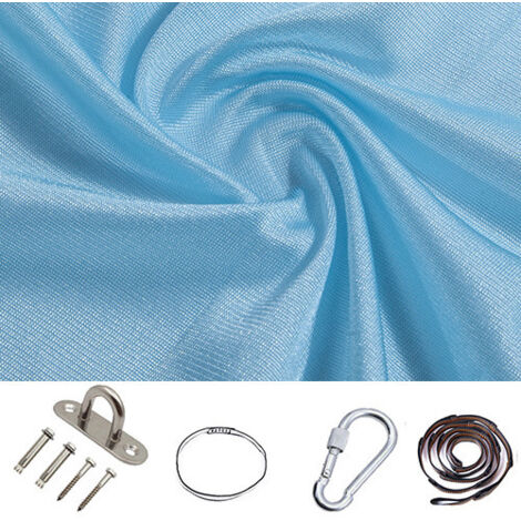 AGE Balançoire de thérapie sensorielle pour enfants, intérieur-extérieur 360 ° Hamac pour enfants balançoire élastique thérapie étreinte chaise suspendue 280150CM (bleu lac)Accessoires inclus