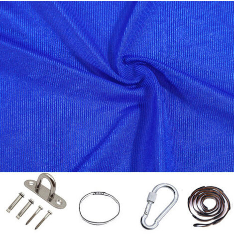 AGE Balançoire de thérapie sensorielle pour enfants, intérieur-extérieur 360 ° Hamac pour enfants balançoire élastique thérapie étreinte chaise suspendue 280150CM (bleu marine)Accessoires inclus