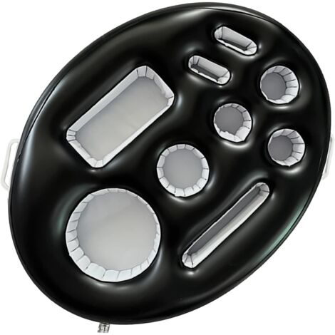 AGE Bar de Piscine, 2 en1 Porte-Boissons et Porte-Snacks 9 Trous Plateau Flottant Coasters Gonflables Porte-BièRe Flottant pour Piscine D'éTé FêTe de l'eau Fun