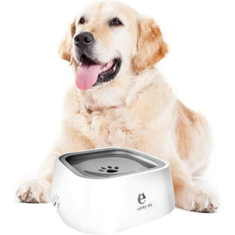 AGE Bol à eau pour animaux de compagnie, bol à eau anti-déversement pour chiens et chats, fontaine à boire portable intérieure et extérieure, bouche antidérapante et non humide (une pièce)