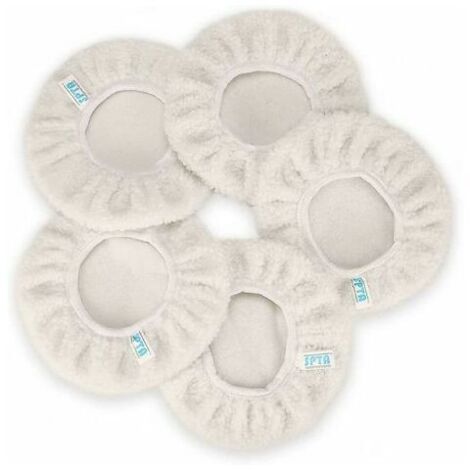 AGE Bonnet de Polissage, 5 Pièces (230-250mm) Bonnets polir Bonnets électrique pour Bonnet de Laine de Voiture tampons de Cirage pour la Plupart des polisseurs de Voiture