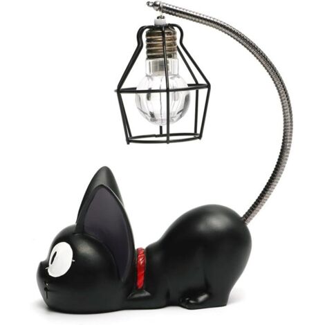 AGE Créative Résine Kiki Chat Animal Night Light, Ornements Décoration Cadeau Petite Chat Pépinière Lampe Respiration LED Lampe De Nuit