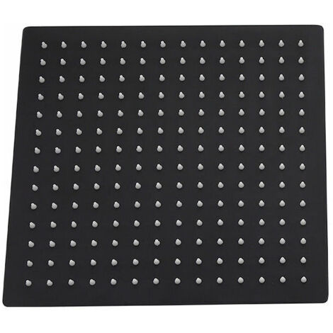 AGE Douche carrée 3030cm douche noire inox type universel