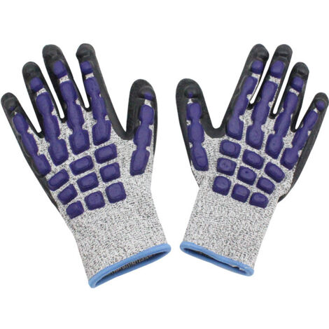 AGE Gants de travail mécaniques gants anti-collision gants de protection de sécurité (violet 1 paire)