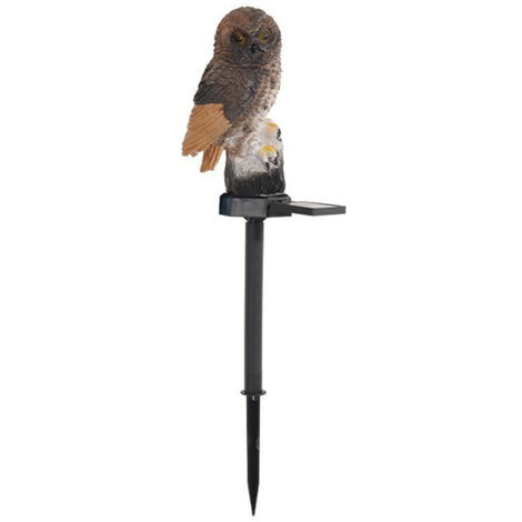 AGE Lampes solaires extérieures de jardin, lampe de pelouse de hibou, lampe en forme solaire menée imperméable, lumières menées de décoration de jardin