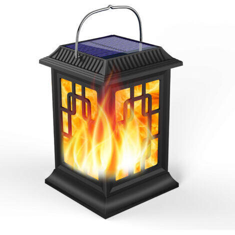 AGE Lanterne solaire à flamme d'extérieur, lanterne solaire suspendue