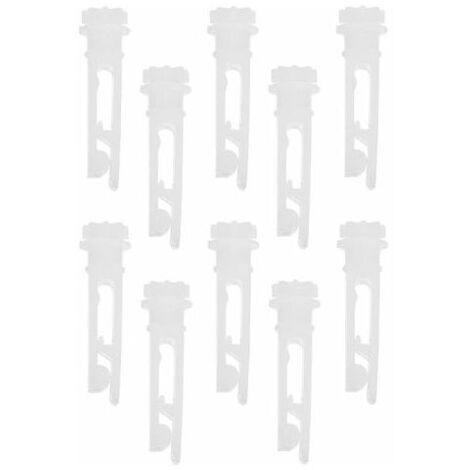 AGE Lot de 10 clips de réparation pour stores verticaux en vinyle – Pour réparer les stores verticaux, lattes, rideaux – Blanc