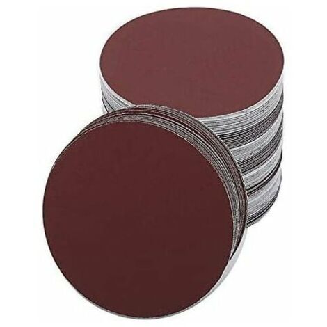 AGE Lot de 30 disques de ponage ronds de 180 mm pour ponceuse grain 60/80/120/180/240/400 feuille de sable de papier de verre rond