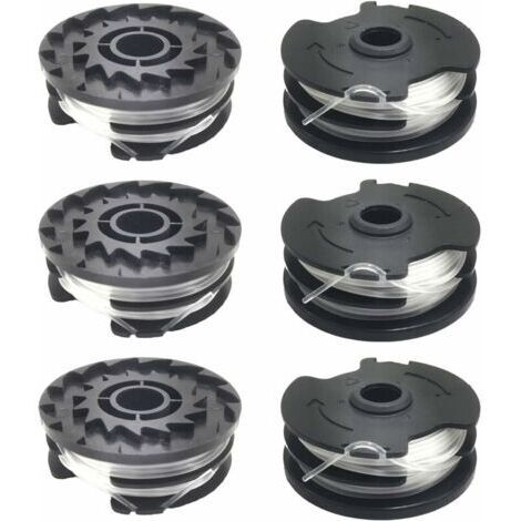 AGE Lot de 6 bobines de fil nylon 1,6 mm pour coupe-bordure LIDL Parkside –Design spiralé pour coupe efficace –Compatible PRTA 20-Li, PRT 300, PRT 550
