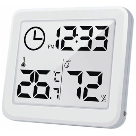 AGE Minimaliste maison intelligente électronique numérique thermo - hygromètre maison thermomètre intérieur sec humidimètre blanc