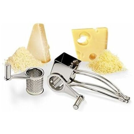 AGE Moulin à Râpe Fromage 1 Tambour Inox - Simple, Résistant et Efficace, rabot simple