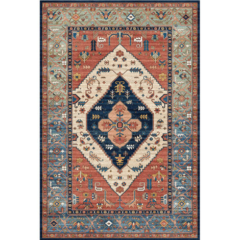 AGE Paillasson d'intérieur Tapis de sol intérieur rétro - 60 x 90 cm, tapis de porte d'entrée antidérapant doux et absorbant rapidement, tapis de porte résistant à la poussière pour l'entrée