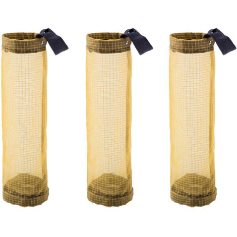AGE Porte-sac en plastique Mesh respirant suspension de rangement de rangement de rangement de rangement sac d'épicerie orange