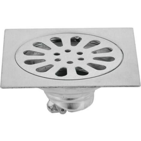 AGE Siphon de sol en acier inoxydable épaissi déodorant carré salle de bain douche sol drain