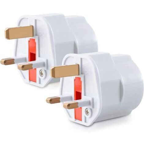 AGE Tinor –Adaptateur de voyage 2X prise anglaise type G –Fiches françaises vers Royaume-Uni –Compact et léger –Compatible plusieurs pays