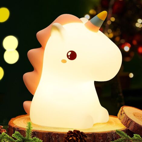 AGE Veilleuse mignonne pour enfants, lampe changeante pour enfants, veilleuse rechargeable en silicone pour bébé, décoration de chambre Kawaii, veilleuse pour tout-petit animal, lampe portable pour ch