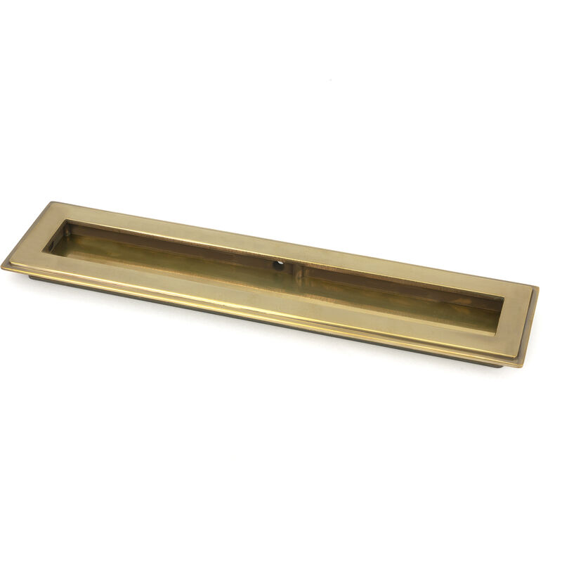 From The Anvil - Aged Brass 250mm Art Deco Rectangular Pull