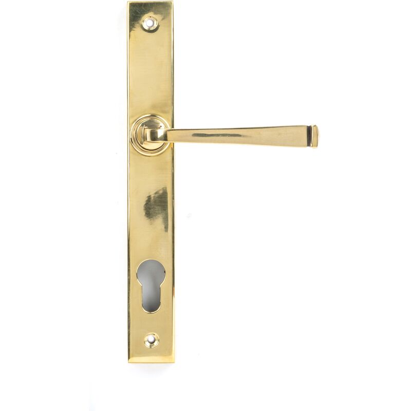 Aged Brass Avon Slimline Lever Espag. Lock Set - From The Anvil