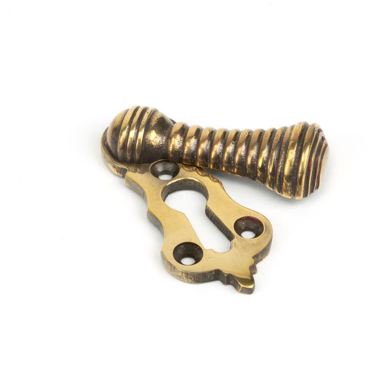 From The Anvil Aged Brass Beehive Escutcheon