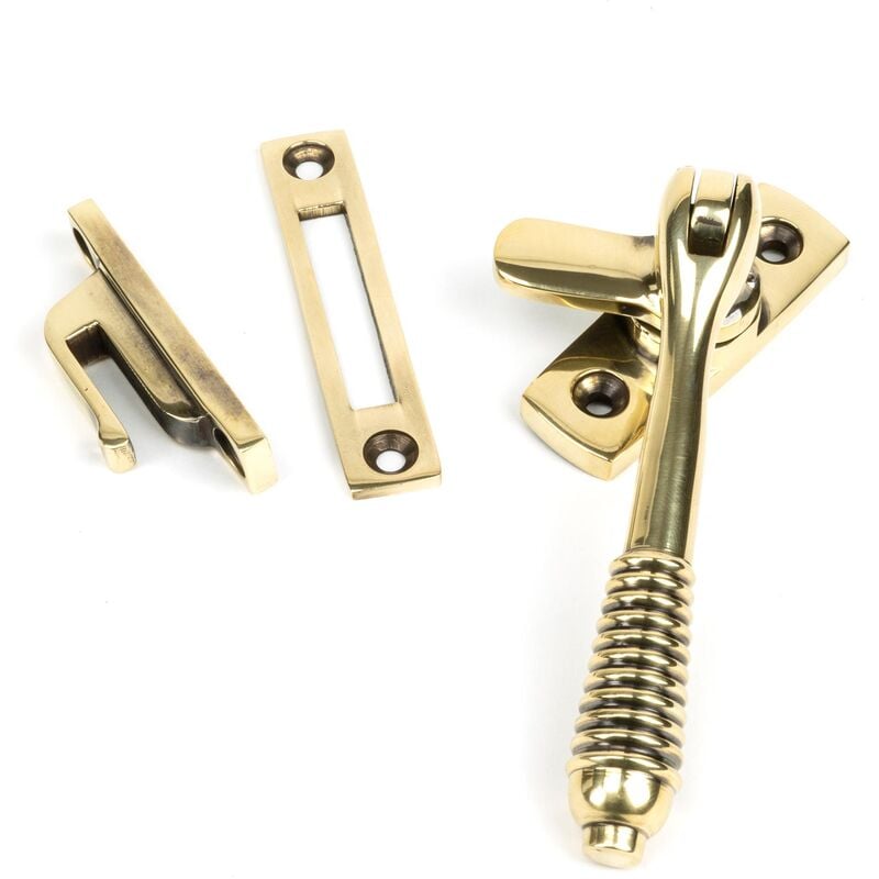 From The Anvil - Aged Brass Locking Reeded Fastener