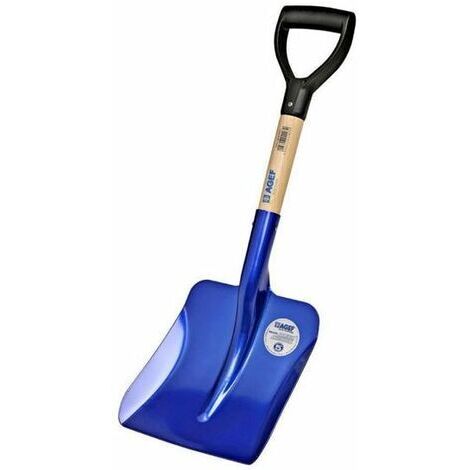 Agef Pala da Neve in Alluminio Leggero con Manico in Faggio 42cm con Impugnatura