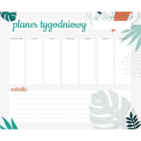 AGENDA SETTIMANALE MAGNETICA DA FRIGO 36x30CM