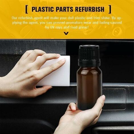 Agent de rénovation de pièces en plastique, nettoyant pour lavage de voiture, pièces en plastique, Agent de rénovation, pâte de revêtement, nettoyeur d&39entretien,10ml