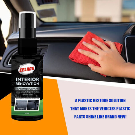 Agente restaurador de plástico para el Interior del coche, líquido para restaurar el esmalte, mantenimiento y limpieza, 30ml/50ml,CHINA