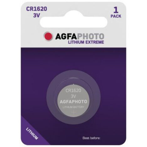 AgfaPhoto 150803456 - Pile bouton lithium, couleur argentée