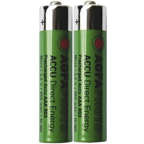 AgfaPhoto HR03 Pile rechargeable LR3 (AAA) NiMH 950 mAh 1.2 V 2 pc(s)