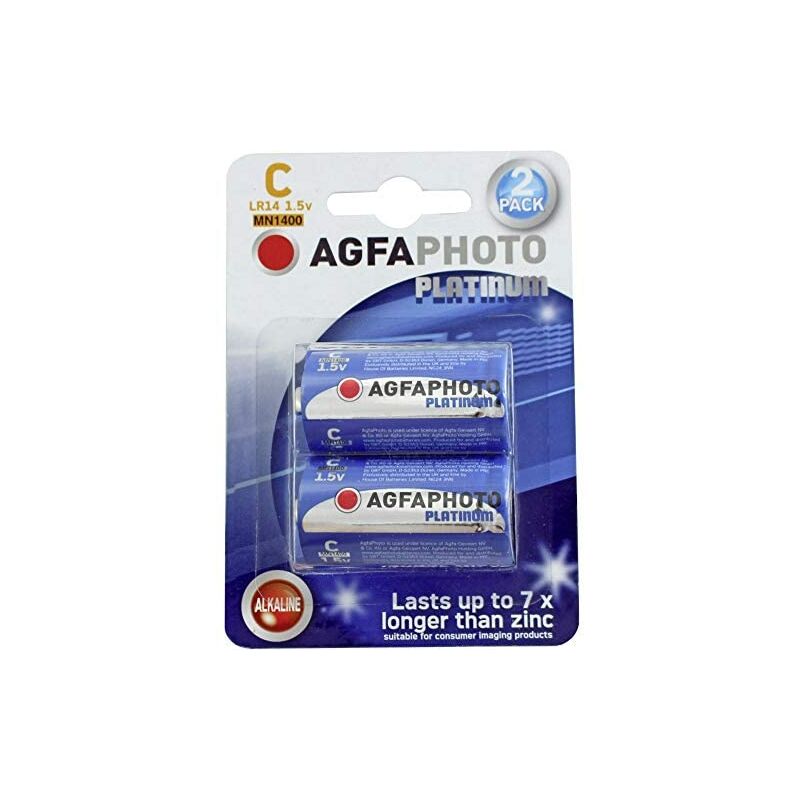 

LR14 Single-Use Battery Alcalino - Pilas (Single-Use Battery, Alcalino, 1,5 V, Gris, Rojo, Baby C) - Agfaphoto