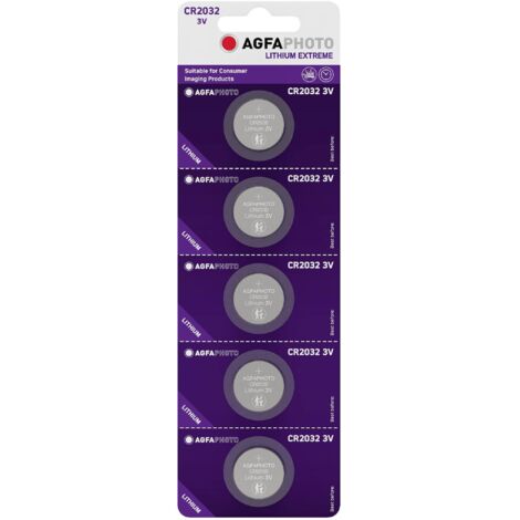 AgfaPhoto Pile bouton CR 2032 3 V 5 pc(s) lithium X240442