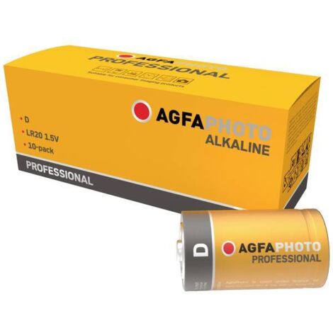 AgfaPhoto  Professional LR20 Batteria Torcia (D) Alcalina/manganese 1.5 V 10 pz.