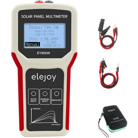 Aggiornamenti dell'alimentatore del pannello fotovoltaico portatile portatile Multimetro Rilevamento MPPT manuale automatico con display LCD con strumento di utilità per la risoluzione dei problemi de