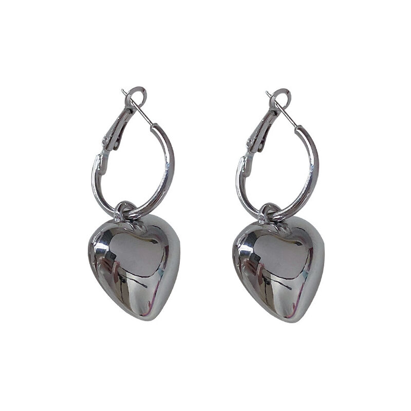 Ilovemilan - Aghi argentati moda orecchini cuore