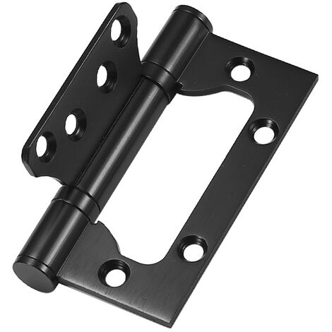 AGILITY 2 Pcs 4In Paumelles Charniere Porte de Porte Pliantes Charnières de Porte en Acier Inoxydable Pour Meubles Matériel Armoire Garde Porte Tiroir(Noir)