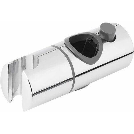 AGILITY 2 pcs Support de pommeau de douche réglable de 25 mm pour barre coulissante, pince de rechange pour salle de bain, support de pulvérisateur rotatif à 360 degrés, douille de siège à bouton