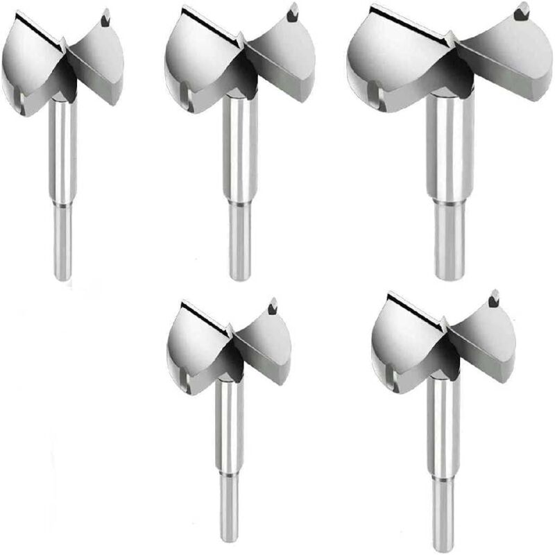 Promotion, 5 pcs Mèches Bois, Fraise à Bois, φ35mm 40mm 45mm 50mm 60mm forets en alliages de haute qualité pour faire la décoration, les meubles et