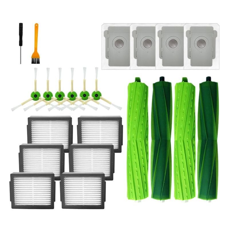 Aafgvc - Kit d'accessoires iRobot Roomba e5 e5154 e6 i3 i7 i7156 i8 aspirateur rouleau de filtre hepa brosse latérale pièces de rechange pièces de