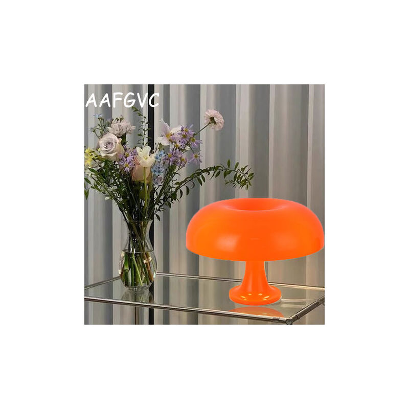 Yzmrbdqc - agility lampe de table champignon Lampe de table en polycarbonate,4 sources lumineuses led gratuites,Orange