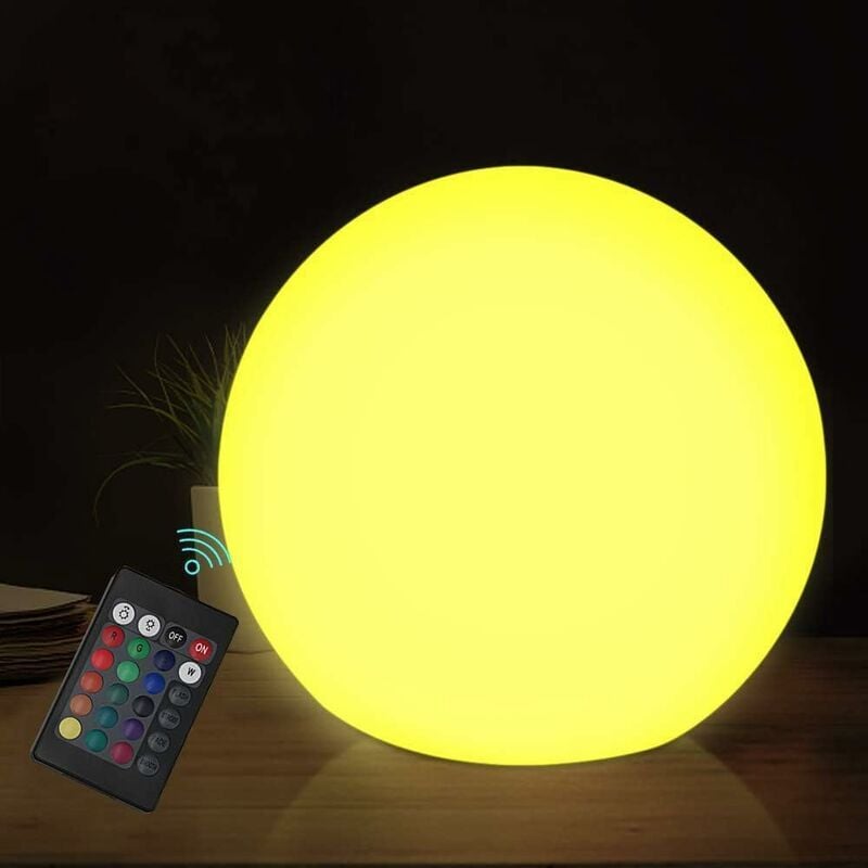 Hoopzi - Led Floating Ball, 3 Inch Waterproof Night Light With Remote Control, 16 Rgb Colors And Dimmable Night Light, Very Suitable For Kids Or Home