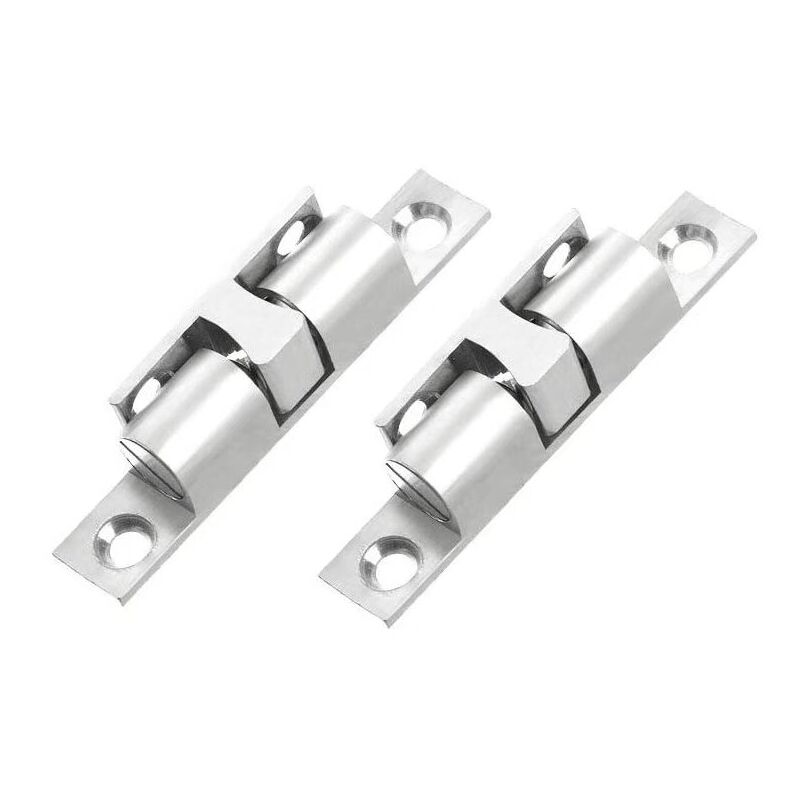 Promotion, Loqueteau à Billes Cuivre Rouleau Loqueteau Fermeture Loqueteau à Double Bille avec vis pour Fermeture de Placard et Meuble - argent (8