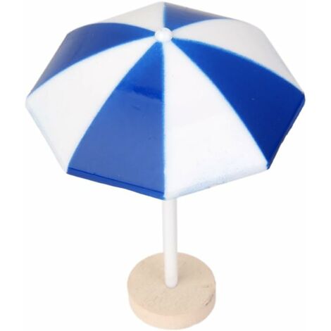 AGILITY Parasol de Plage Miniature PVC Décoration pour Micro Paysage Bonsaï - Bleu