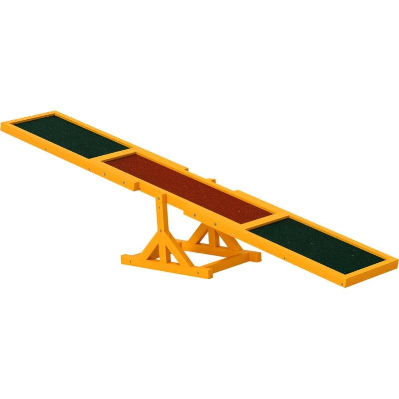 Pawhut - Agility sport pour chien bascule - bascule pour chien - équipement entrainement chien - bois sapin pré-huilé feutre bitumé antidérapant