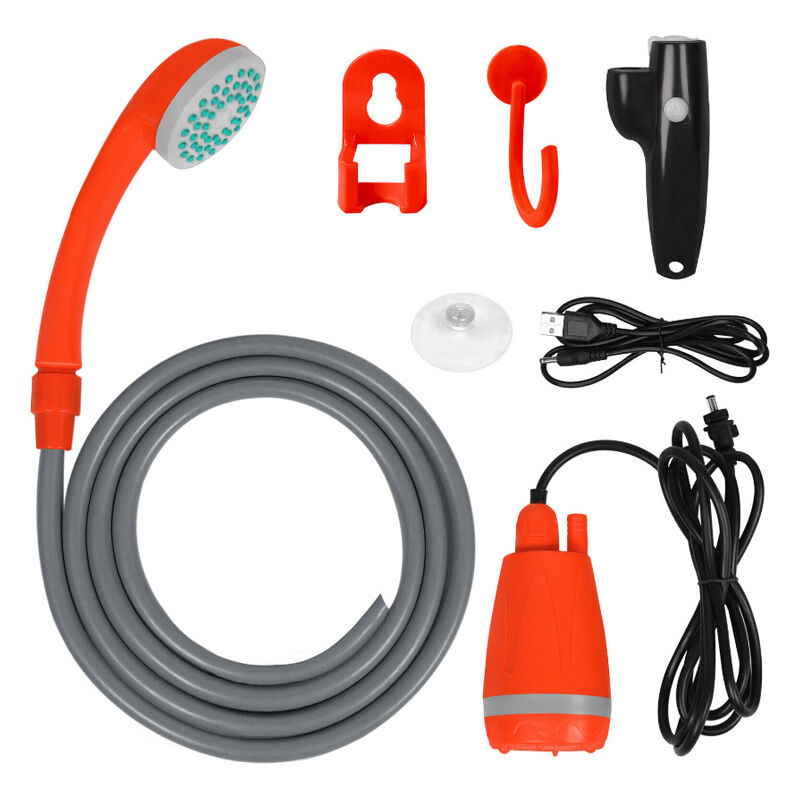 Aafgvc - Voiture Douche Portable usb Électrique Douche Batterie Au Lithium Rechargeable Orange