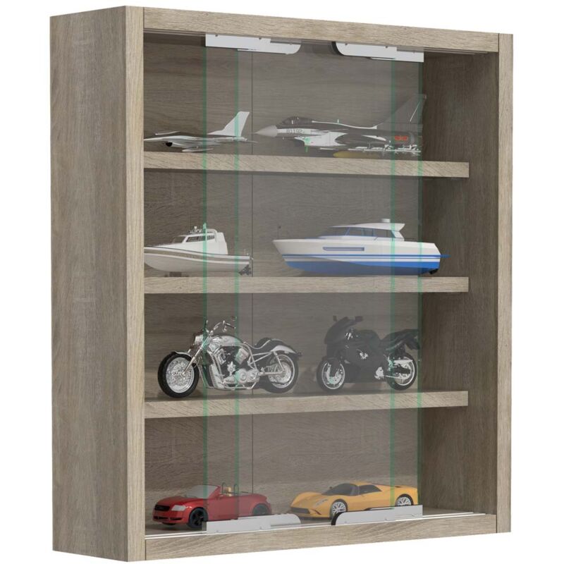 Ebuy24 - Vitrine murale Agisa h. 40 x l. 37 x p. 10 cm Sonoma Eiche